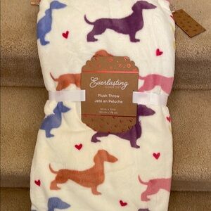 Dachshund themed throw blanket by Everlasting Comfort.